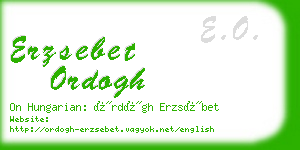 erzsebet ordogh business card